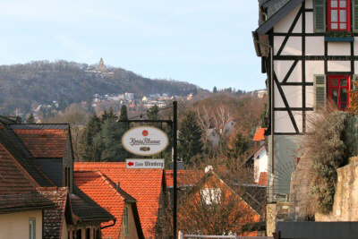 Blick auf die Burg Falkenstein